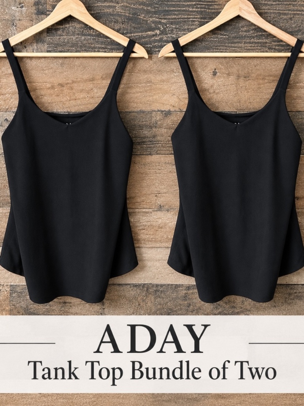 BUNDLE OF 2 ADAY Snap To It Tank Small Black EUC